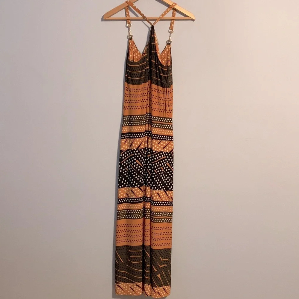 Donna Morgan horse bit tribal maxi size 6 orange brown - Picture 4 of 7